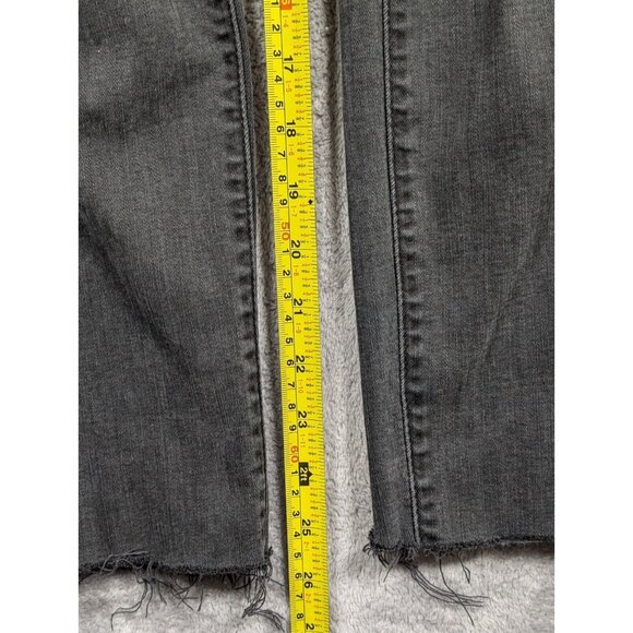Madewell Jeans Womens Size 26 Charcoal Skinny Distressed Grunge Edgy Mid Rise - Picture 9 of 12